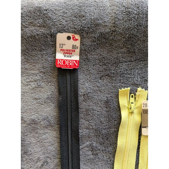 Lot of 7 Vintage NWT/NOS Nylon/Polyester Coil Zippers Multiple Lengths - Picture 3 of 4